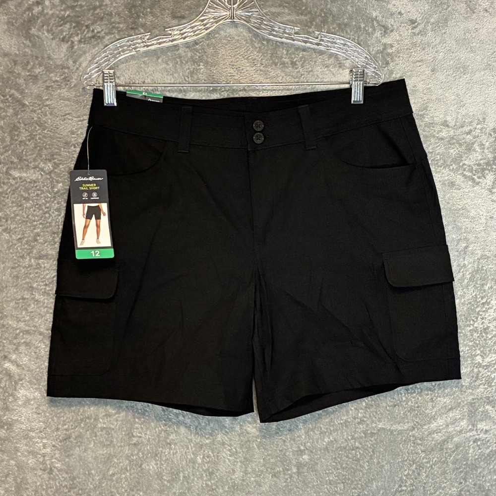 Eddie Bauer Women Summer Trail Shorts 12 UPF Lightweight Cargo Hiking Sporty NWT
